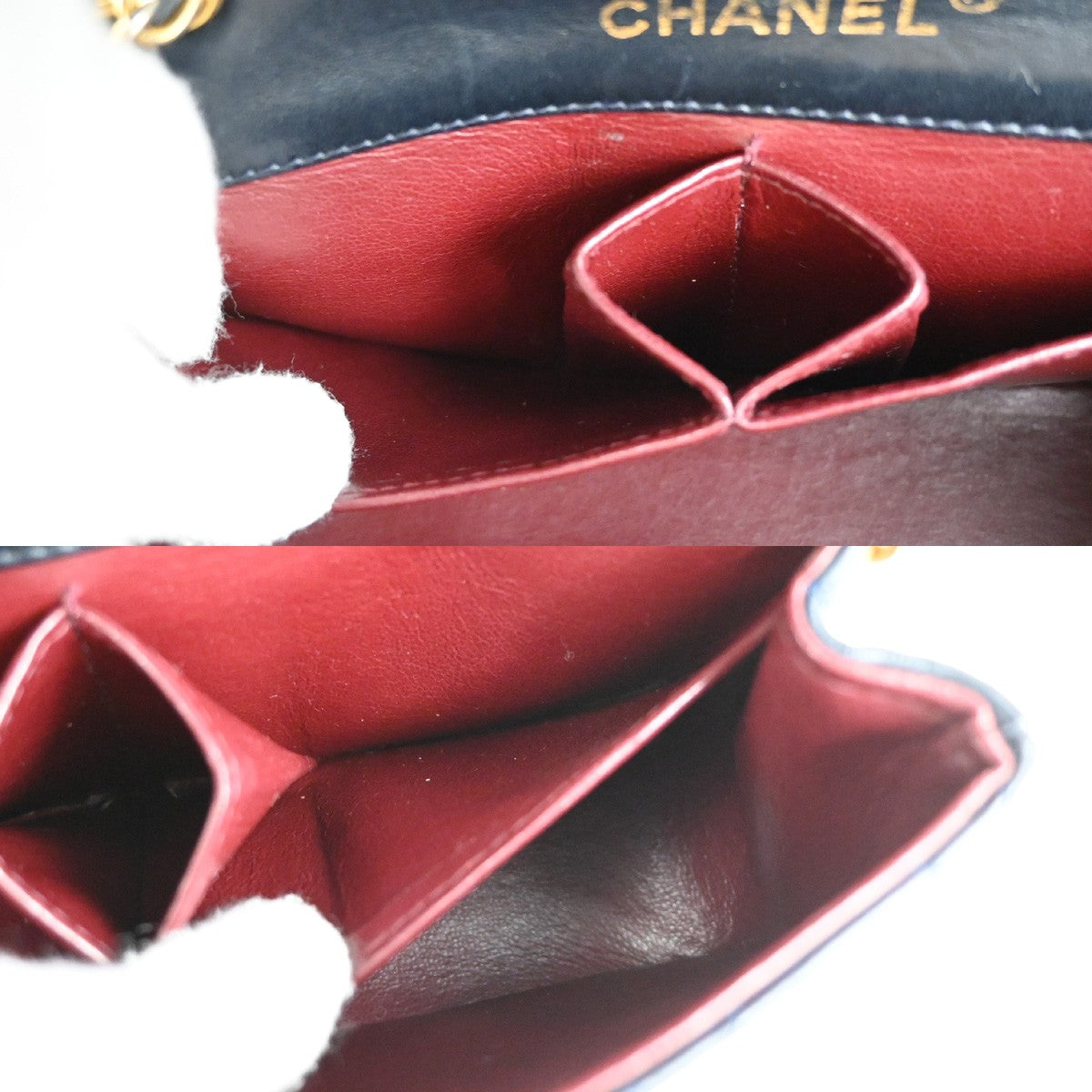 CHANEL CC Mini Matelasse Chain Shoulder Bag Leather Blue GHW Vintage 312RL427