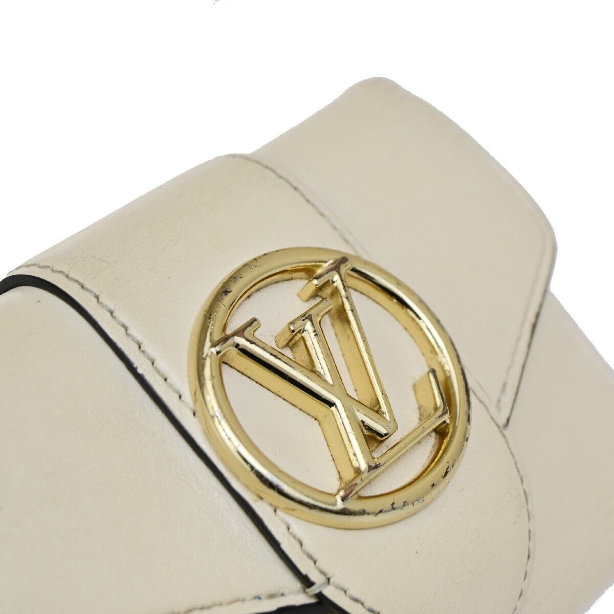 LOUIS VUITTON Portefeuille Pont Neuf Compact Wallet Leather Beige M69176 30KA393