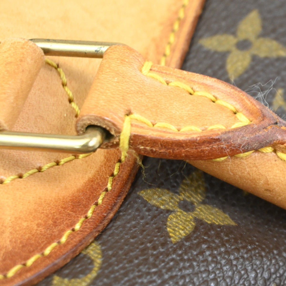 LOUIS VUITTON LV Logo Deauville Hand Bag Monogram Leather Brown M47270 65ZA315