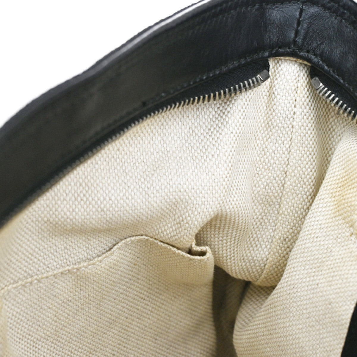 GUCCI GG Sherry Canvas Shoulder Message Bag Leather Black SHW Italy 77CA379
