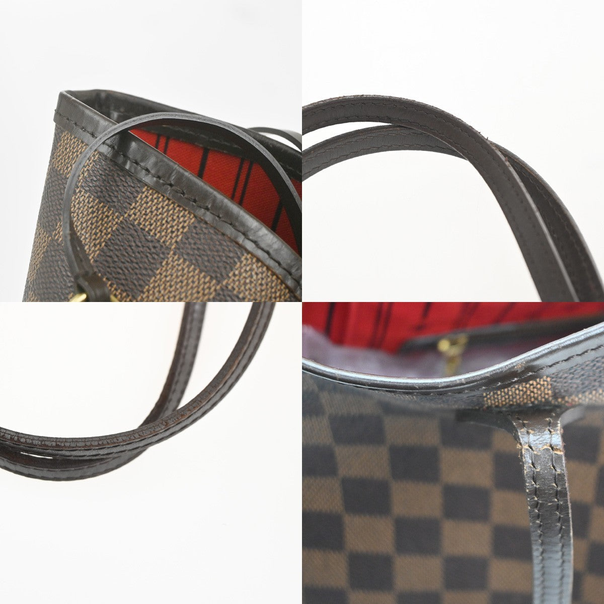 LOUIS VUITTON Neverfull MM Shoulder Tote Bag Damier Leather Brown N51105 21KC724
