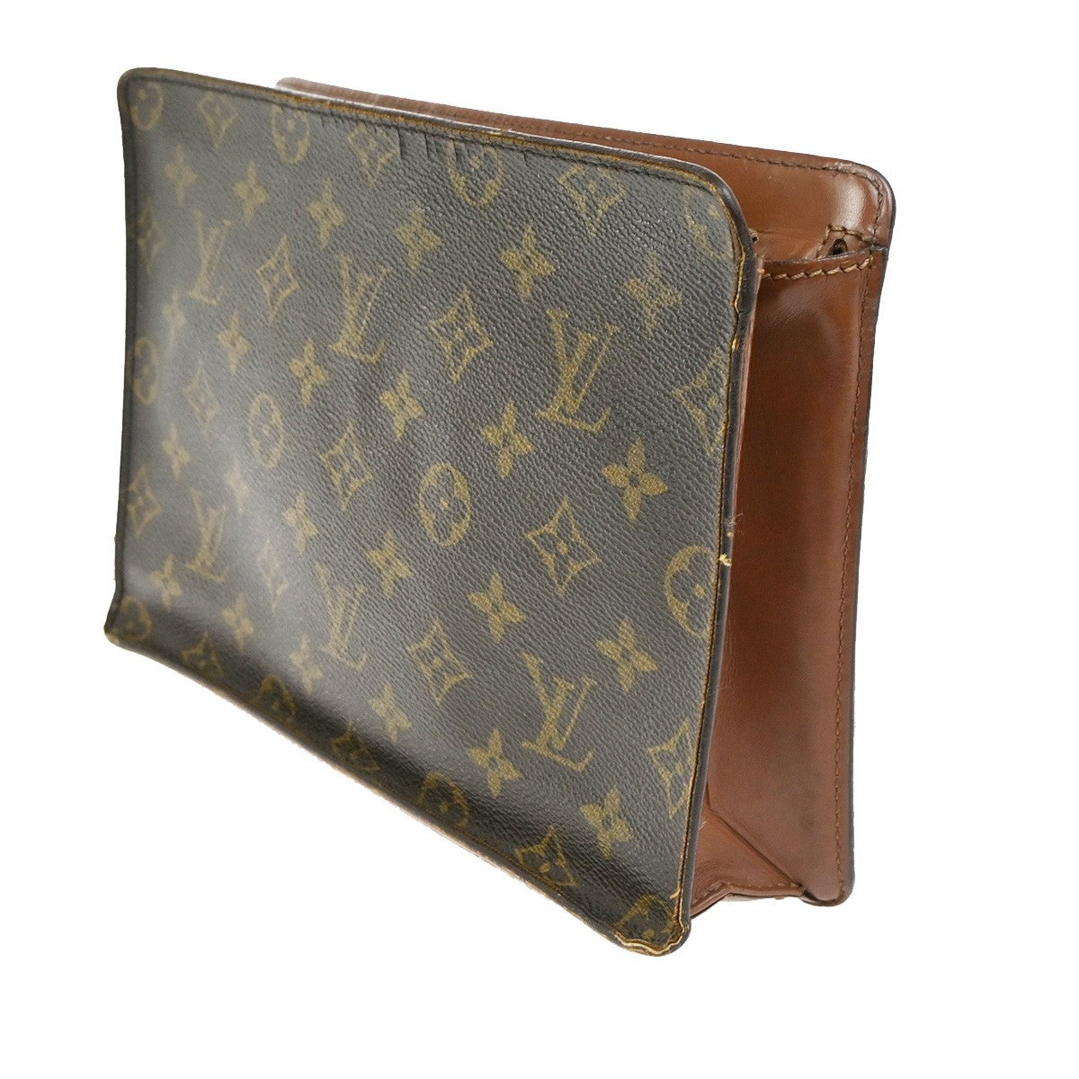 LOUIS VUITTON Pochette Homme Clutch Hand Bag Monogram Leather BN M51795 07CB006