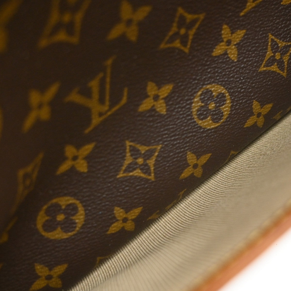 LOUIS VUITTON LV Logo Deauville Hand Bag Monogram Leather Brown M47270 37MA612