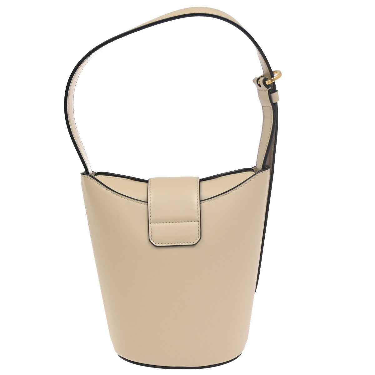 Salvatore Ferragamo Logo Gancini Shoulder Hand Bag Leather Beige Italy 19RL934