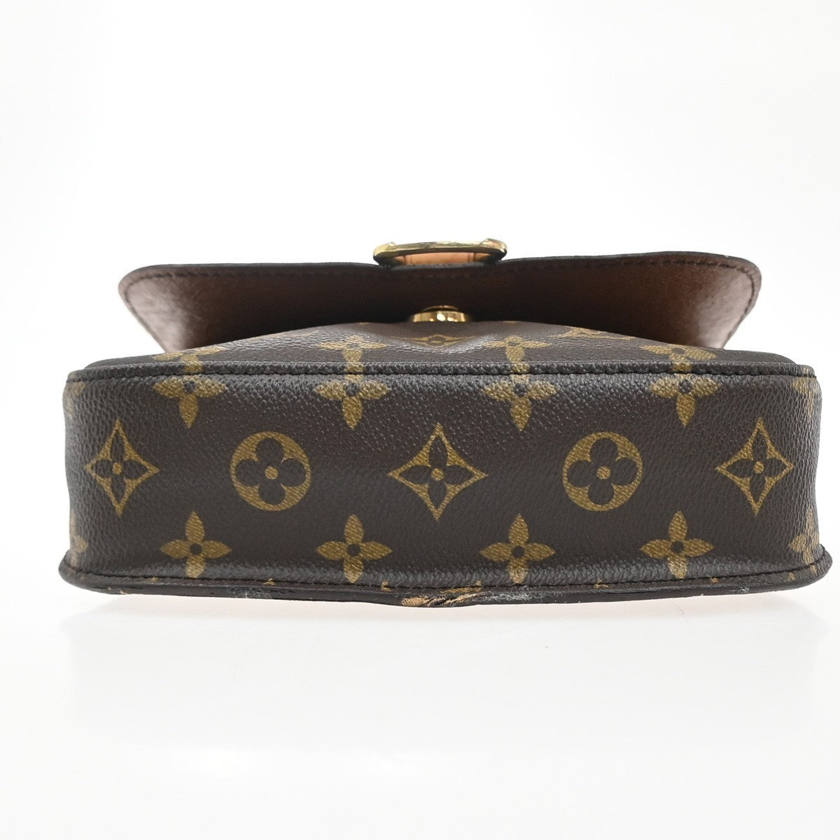 LOUIS VUITTON Saint Cloud MM Shoulder Bag Monogram Leather Brown M51243 80EF865