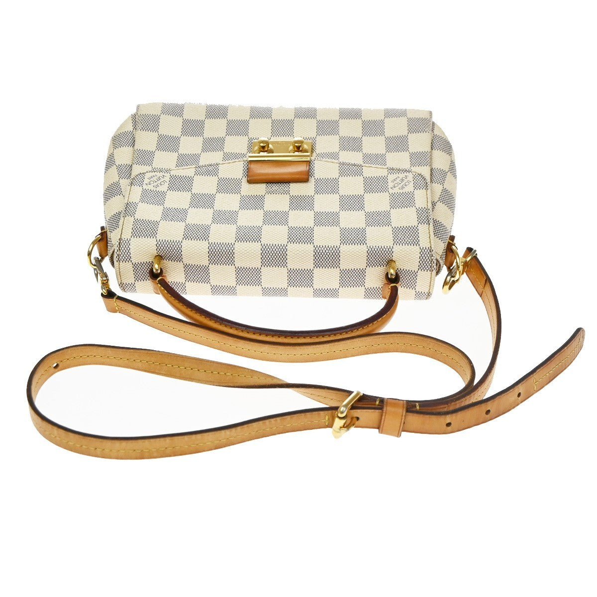 LOUIS VUITTON LV Croisette Shoulder Bag Damier Azur Leather N41581 23CB063