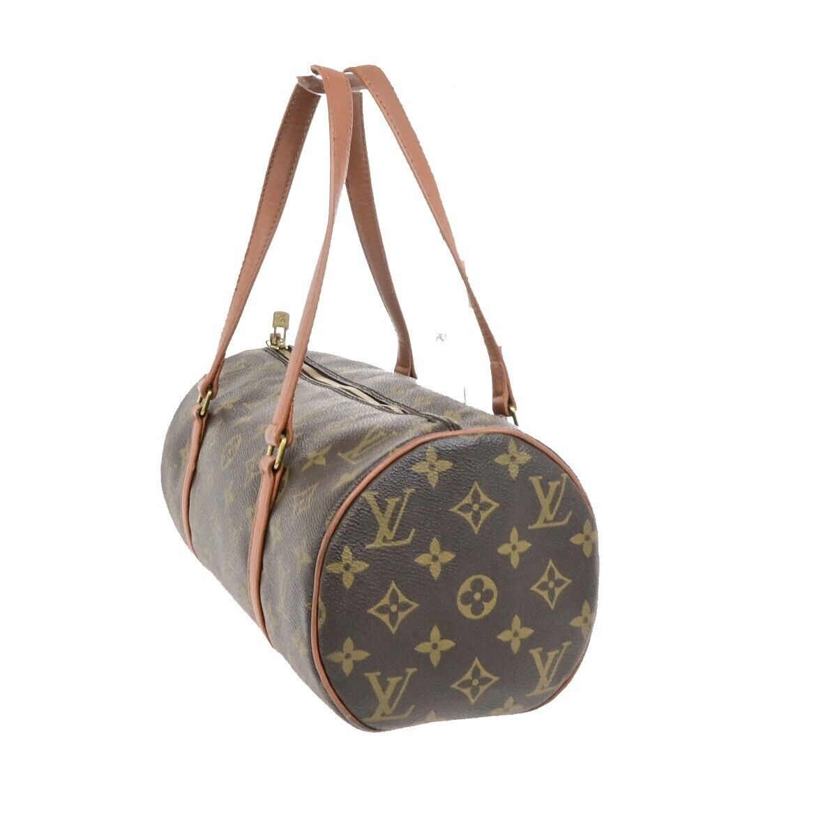 LOUIS VUITTON Logo PAPILLON 30 Hand Bag Monogram Leather Brown M51365 64ED931