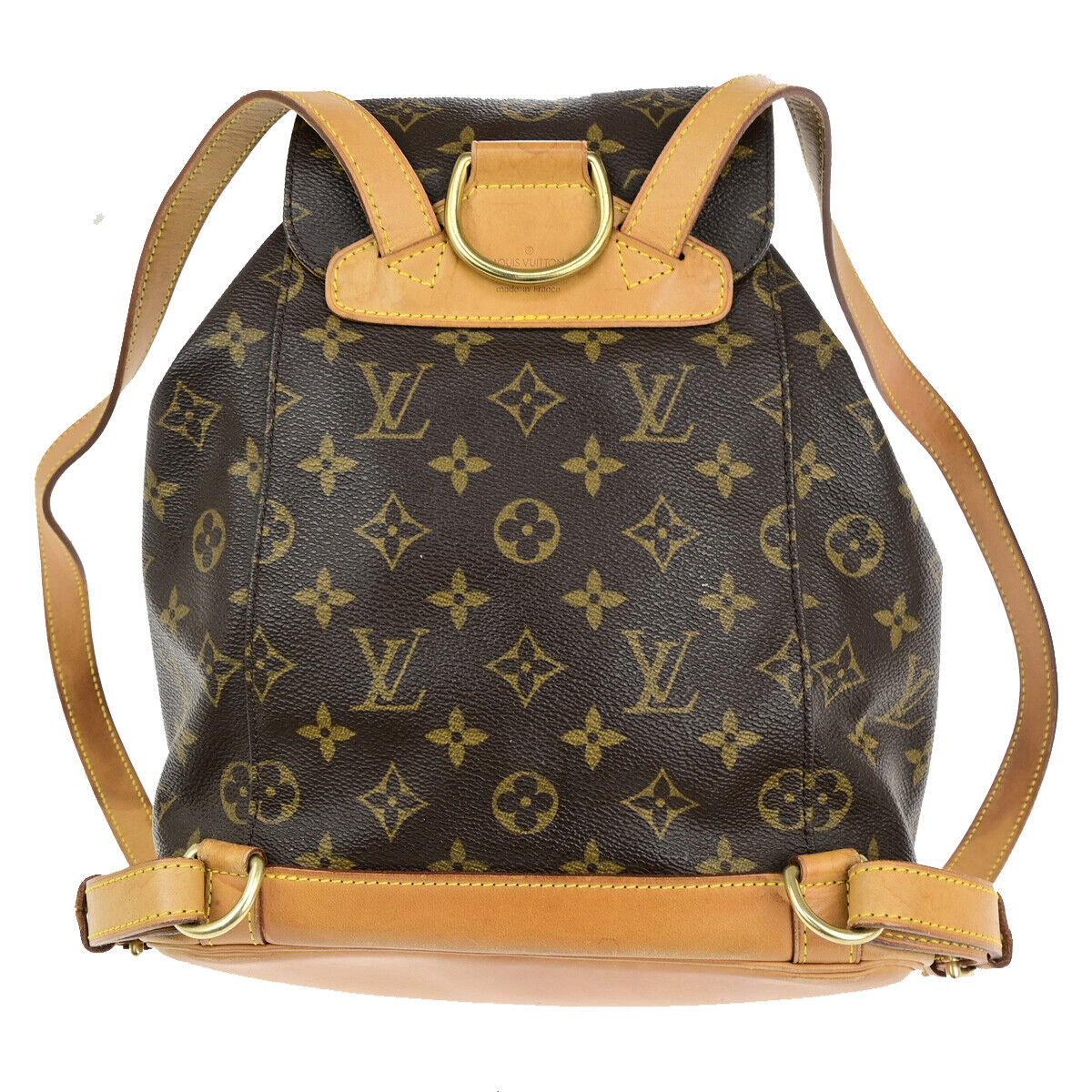 LOUIS VUITTON Montsouris MM Backpack Bag Monogram Leather Brown M51136 12YG779