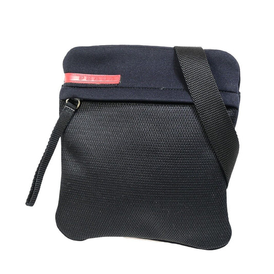 PRADA Sports Logo Crossbody Mini Shoulder Bag Nylon Black SHW Italy 62FB023