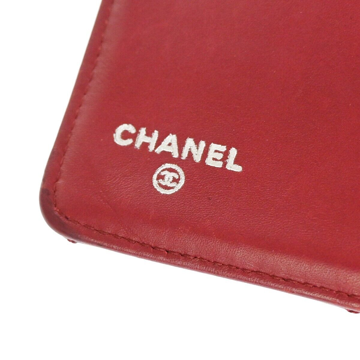 CHANEL CC Logo Ultra Stitch Long Bifold Wallet Purse Leather Bordeaux 30YD527