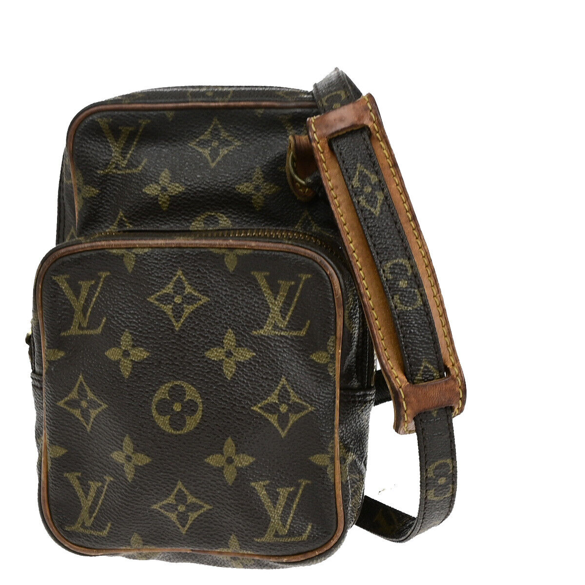 LOUIS VUITTON Mini Amazon Shoulder Bag Monogram Leather Brown M45238 68YF530