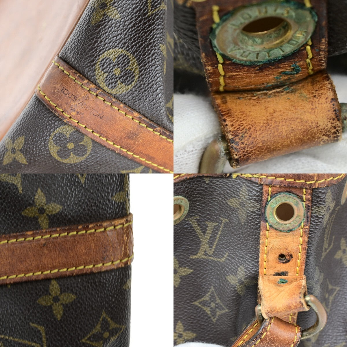 LOUIS VUITTON Petit Noe Drawstring Shoulder Bag Monogram Leather M42226 62ED538