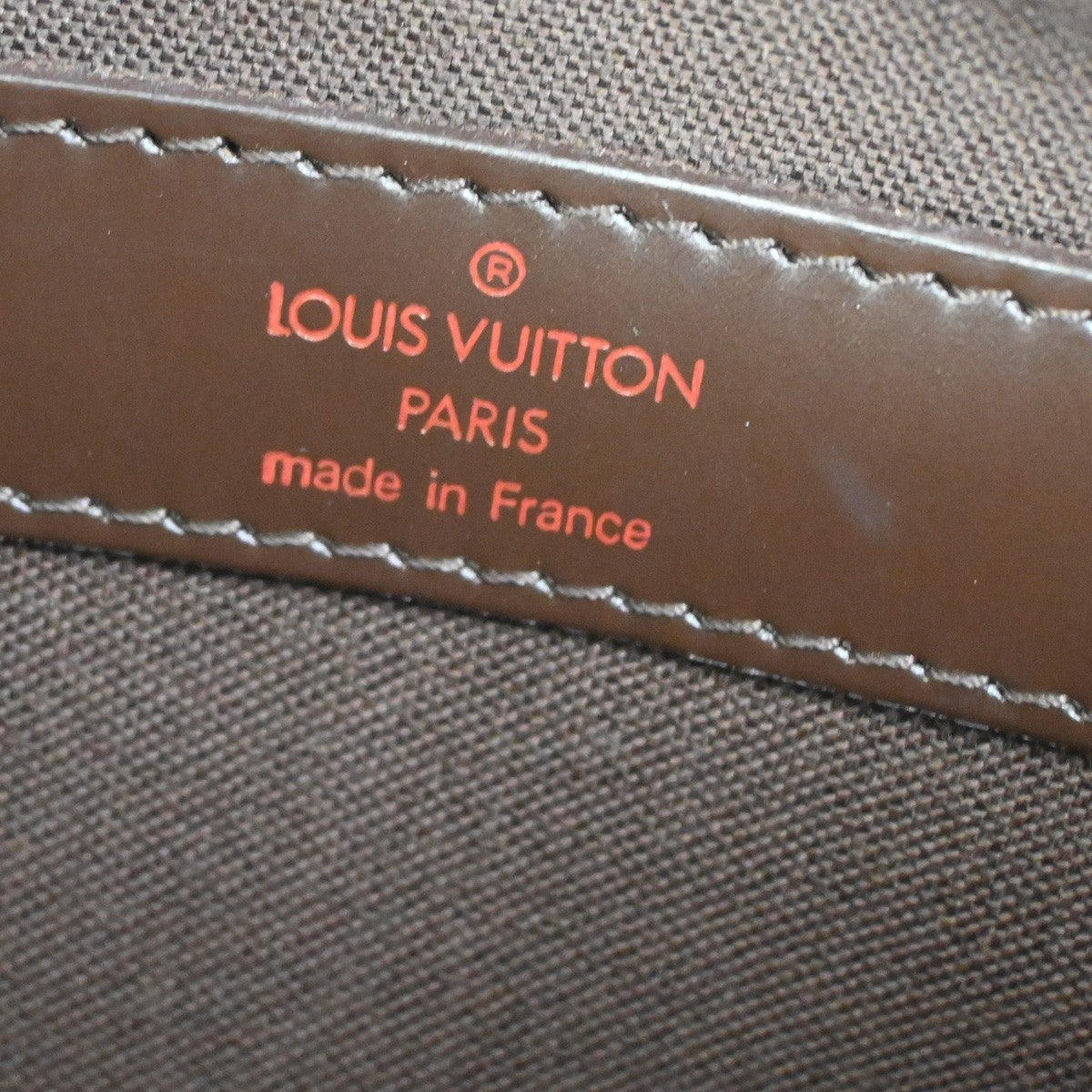 LOUIS VUITTON Naviglio Shoulder Bag Damier Ebene Leather Brown N45255 90TA040