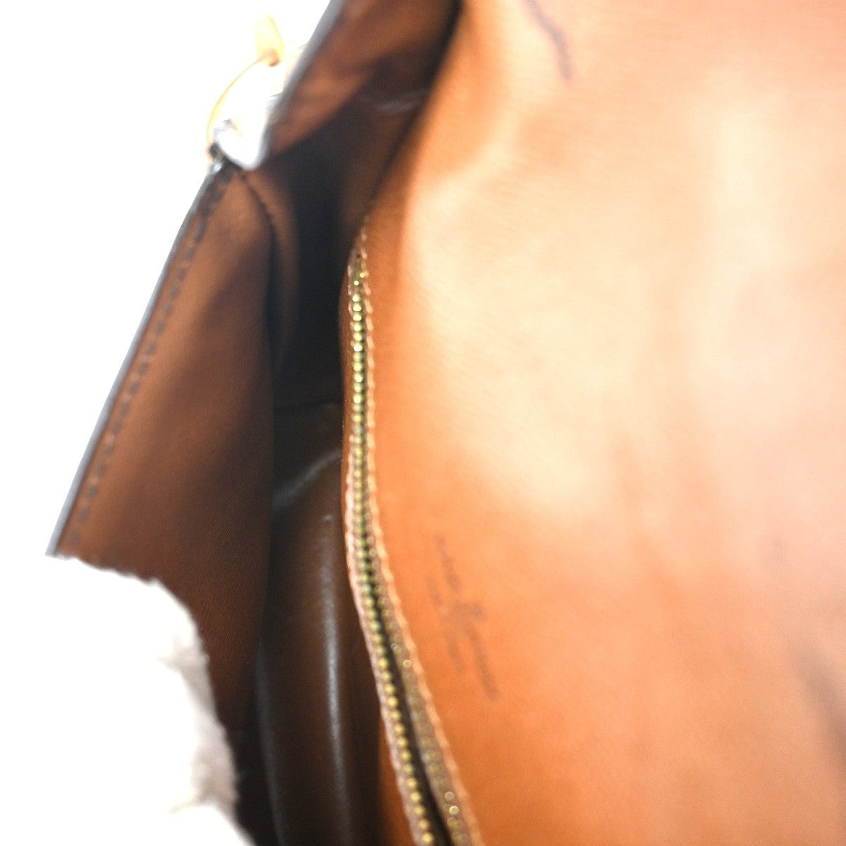 LOUIS VUITTON Saint Cloud MM Shoulder Bag Monogram Leather Brown M51243 31MA062