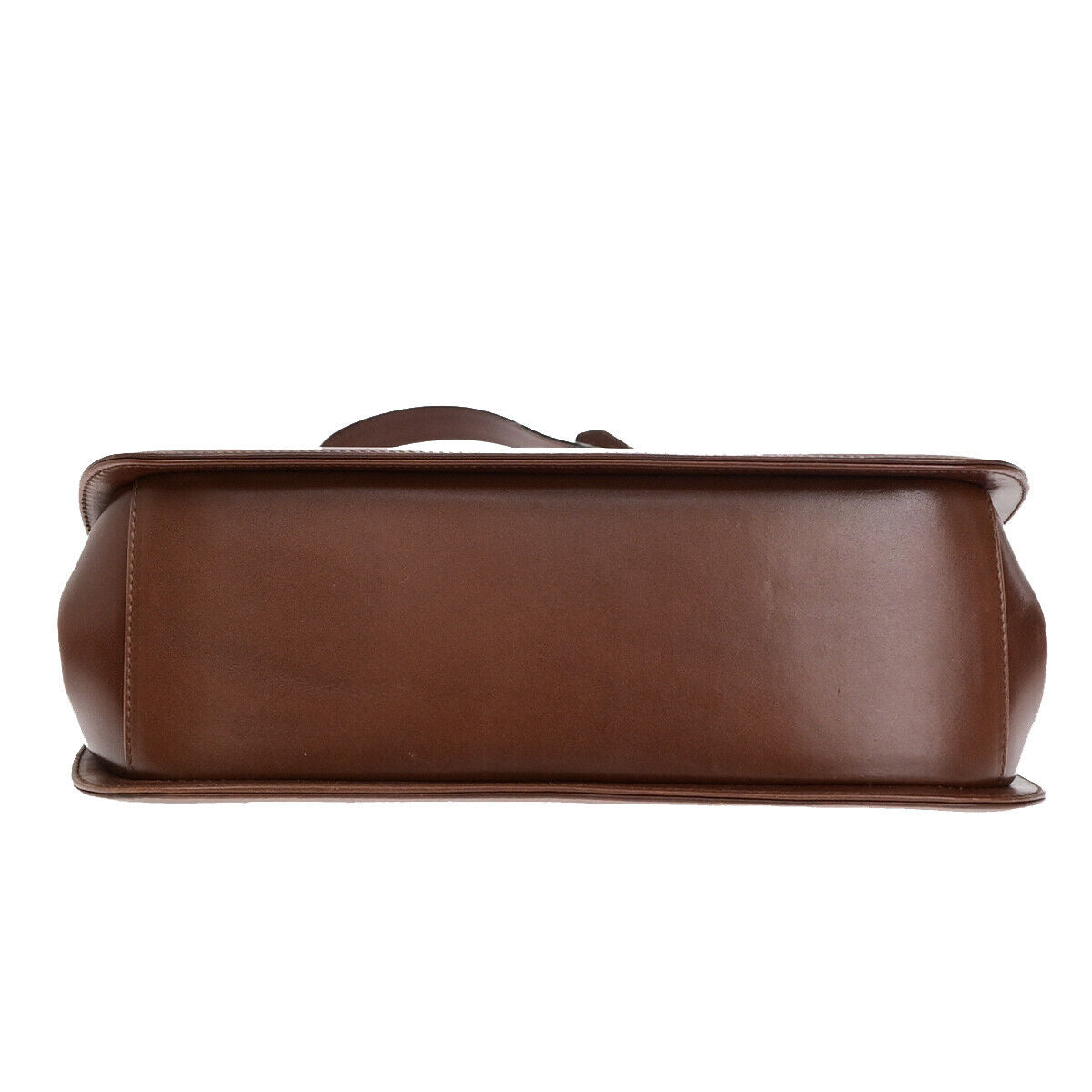 SALVATORE FERRAGAMO Logo Gancini Shoulder Bag Leather Brown GHW Italy 67YE859