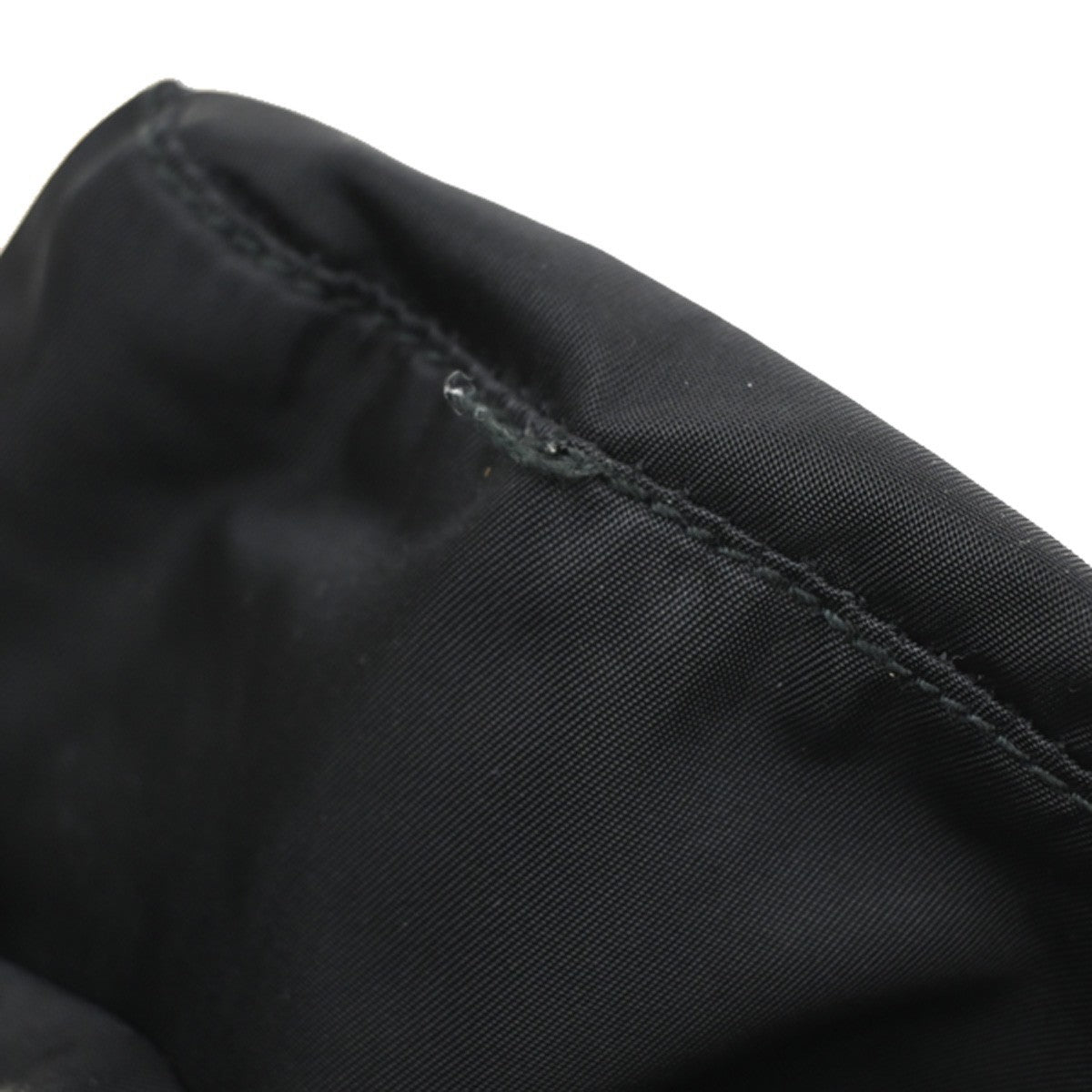 PRADA Tessuto Mini Drawstring Pouch Bag Nylon Leather Black SHW Italy 36KB859