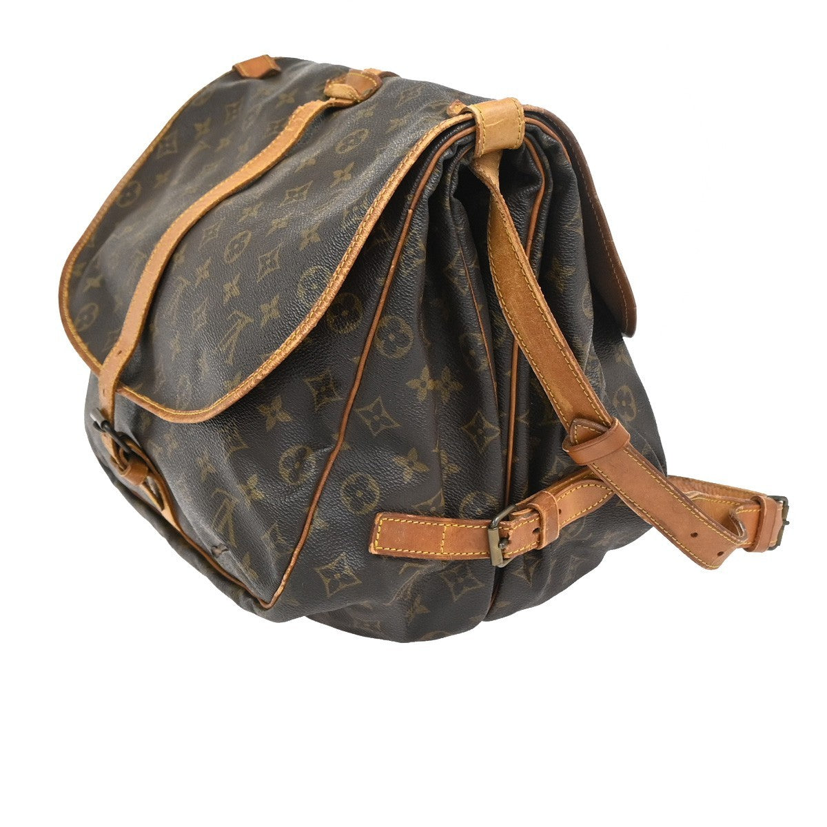 LOUIS VUITTON Saumur 35 Shoulder Bag Monogram Leather BN France M42254 39KC945