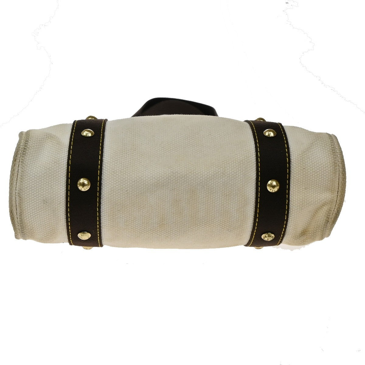 LOUIS VUITTON Cabas MM Shoulder Bag Antigua Canvas Leather White M40036 62KB503