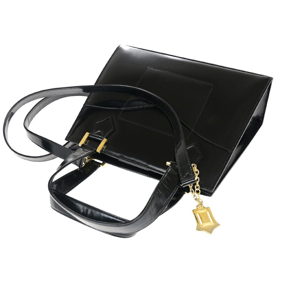 YVES SAINT LAURENT YSL Logo 2Way Shoulder Hand Bag Leather Black 36FB059