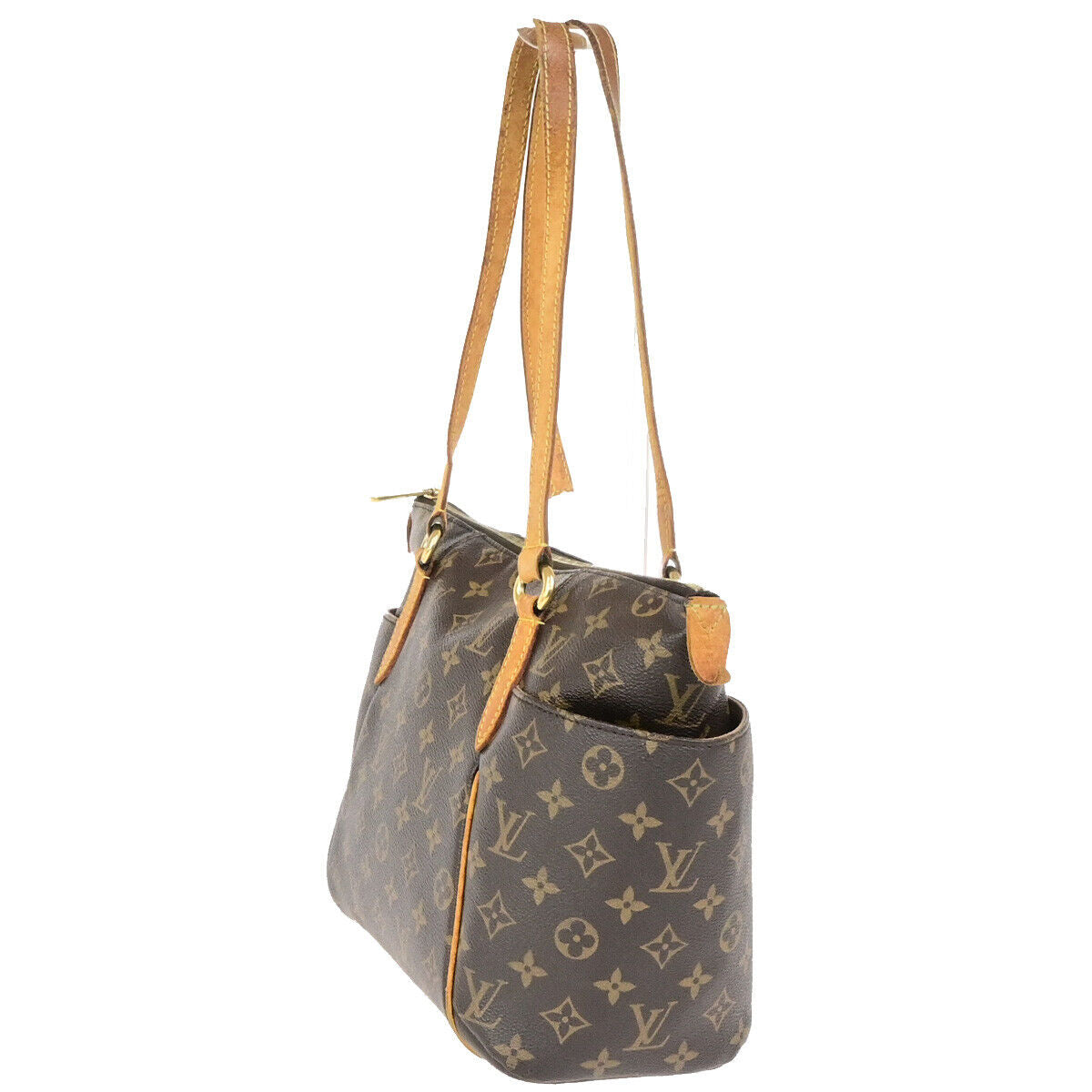 LOUIS VUITTON Logo Totally PM Shoulder Bag Monogram Leather Brown M56688 67YG752