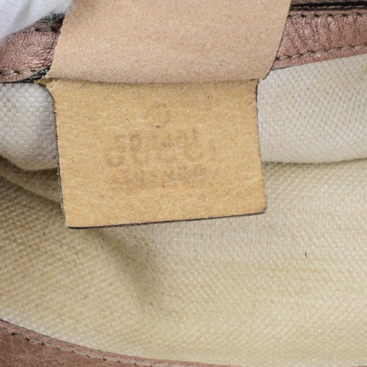 GUCCI Logo GG Pattern Shoulder Tote Bag Bamboo Canvas Leather Brown Pink 30EE118