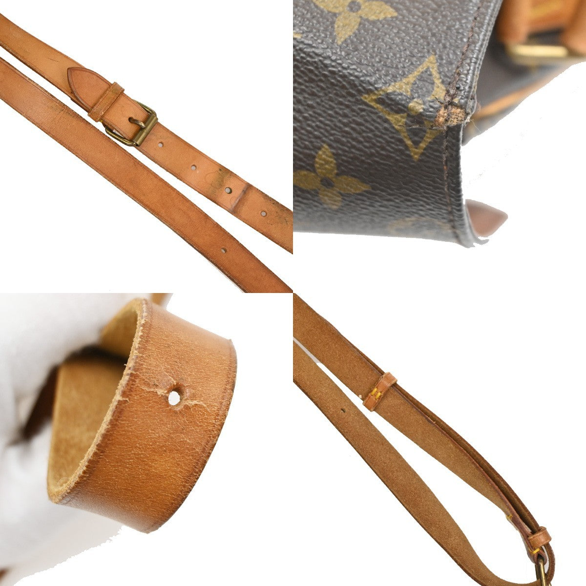 LOUIS VUITTON Cartouchiere GM Shoulder Bag Monogram Leather Brown M51252 39PA059