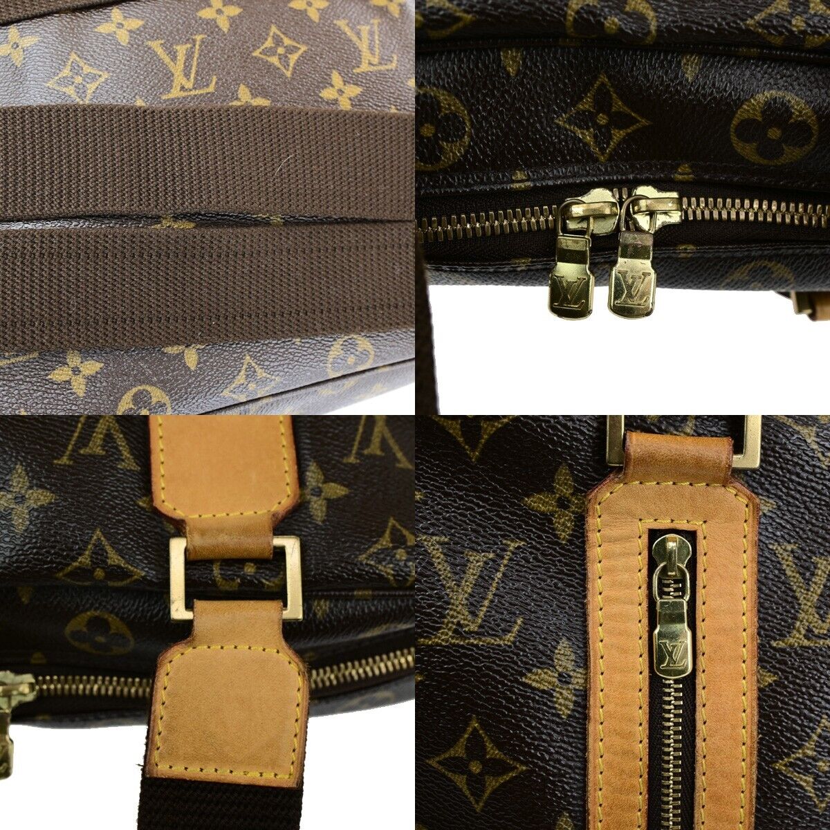 LOUIS VUITTON Sac Bosphore 2way Hand Bag Monogram Leather Brown M40043 54ED348
