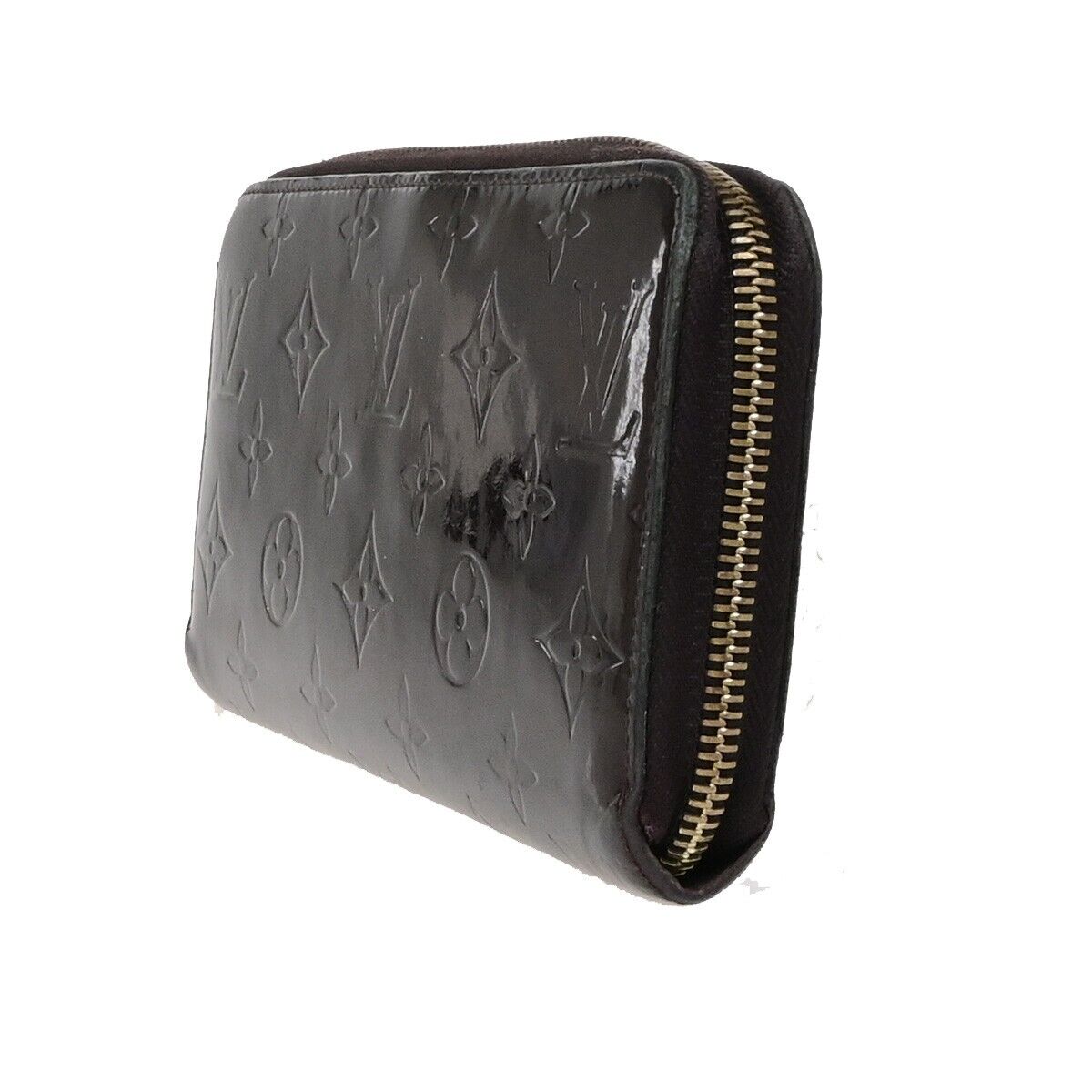 LOUIS VUITTON Zippy Long Wallet Monogram Vernis Leather Brown M91458 02ED385