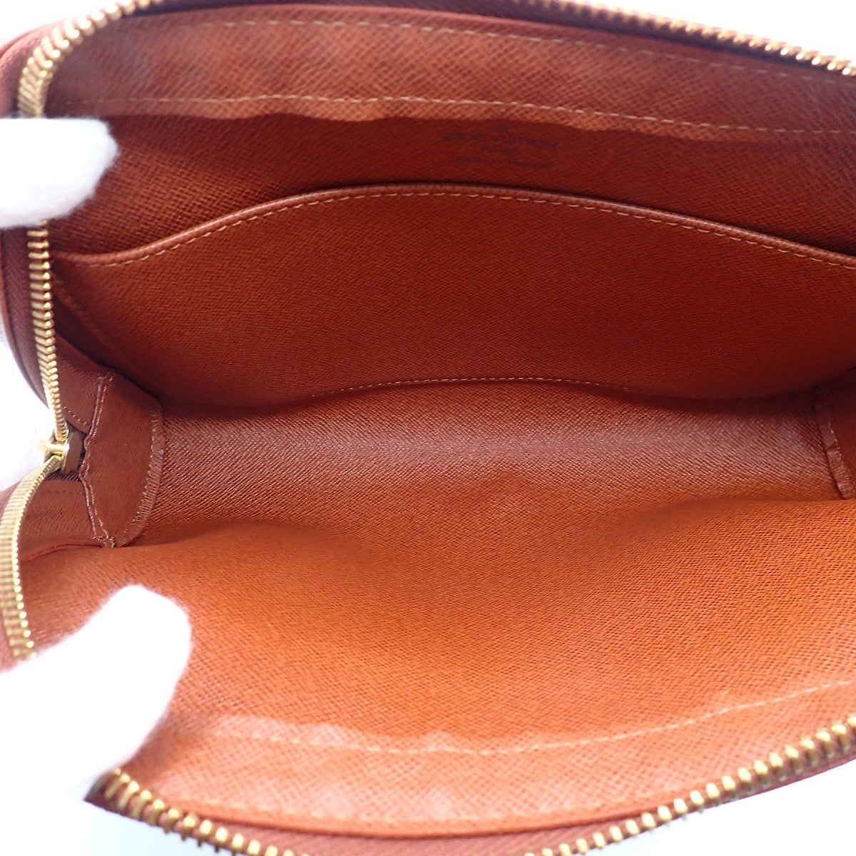 LOUIS VUITTON Orsay Clutch Hand Bag Monogram Leather Brown France M51790 69AA196