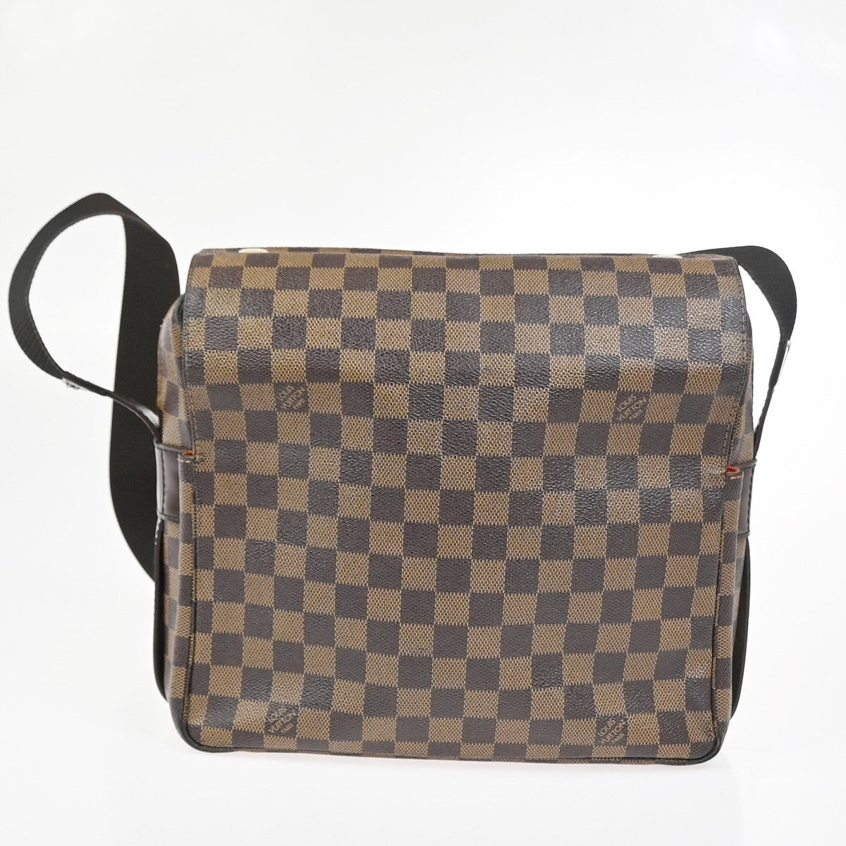 LOUIS VUITTON Naviglio Shoulder Bag Damier Ebene Leather Brown N45255 76YJ038