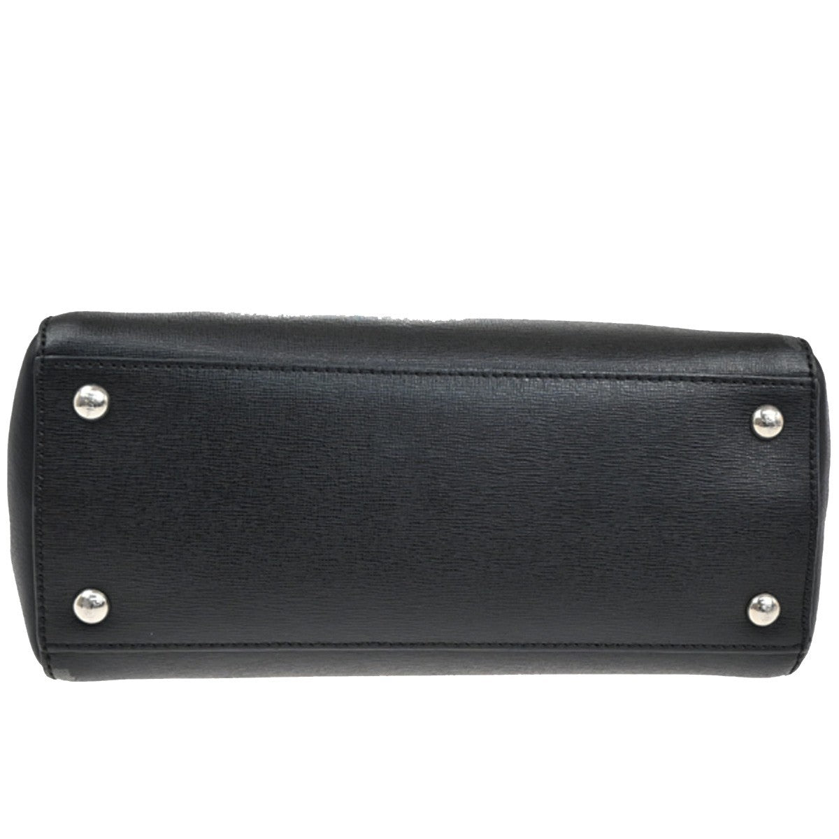 FENDI Logo Petit 2Jours 2Way Hand Bag Leather Monster Charm Black SHW 31YH824