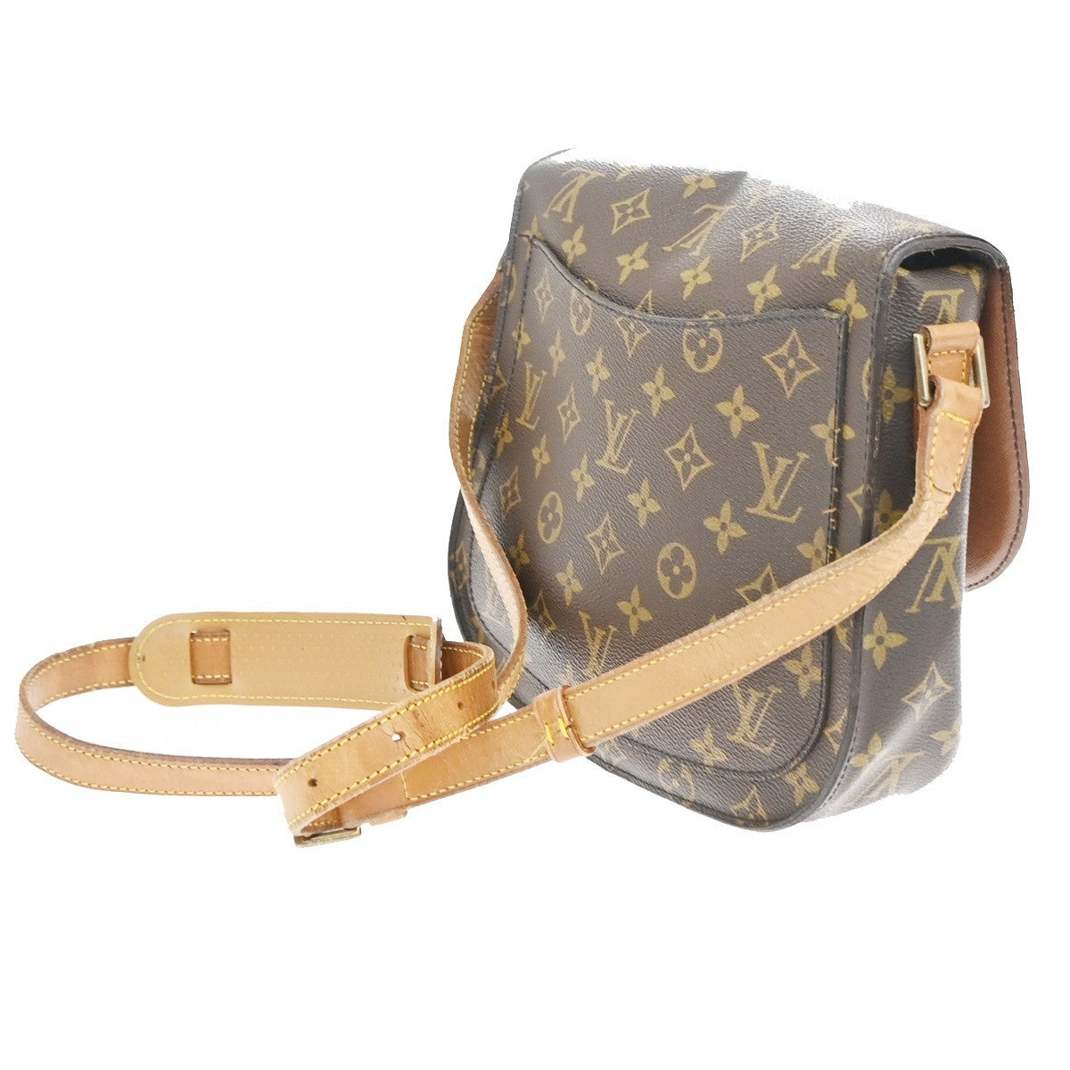 LOUIS VUITTON Saint Cloud GM Shoulder Bag Monogram Leather Brown M51242 34SA130