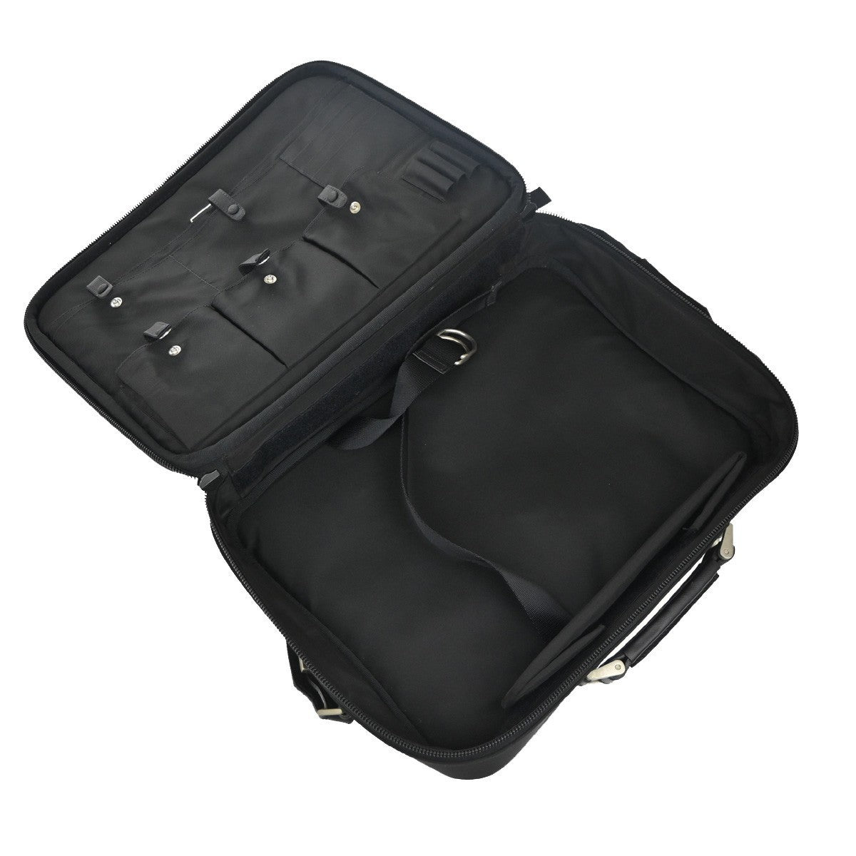 PRADA MILANO Logo Tessuto 2Way Business Shoulder Bag Nylon Leather Black 85KP332