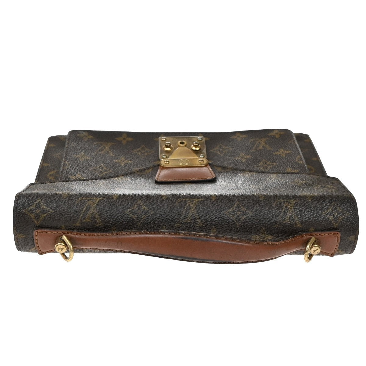 LOUIS VUITTON Monceau 28 Hand Bag Monogram Leather Brown France M51185 39KB573