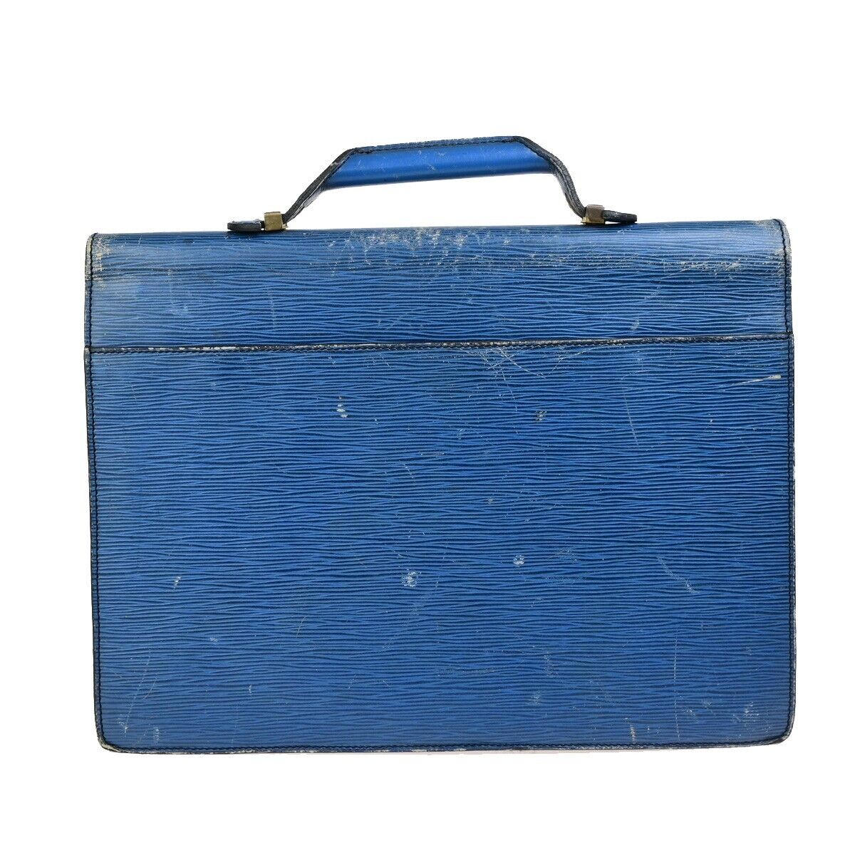 LOUIS VUITTON Serviette Conseiller Hand Bag Epi Leather Blue M54425 05FB317