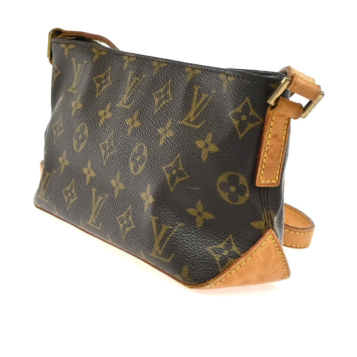 LOUIS VUITTON Logo Trotteur Shoulder Bag Monogram Leather Brown M51240 73YH916