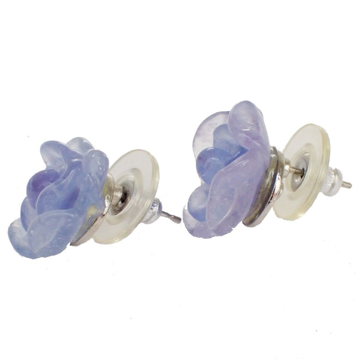 CHANEL Camellia Earrings Studs Bracelet Bangle 2 Set Purple 01P  77RC803