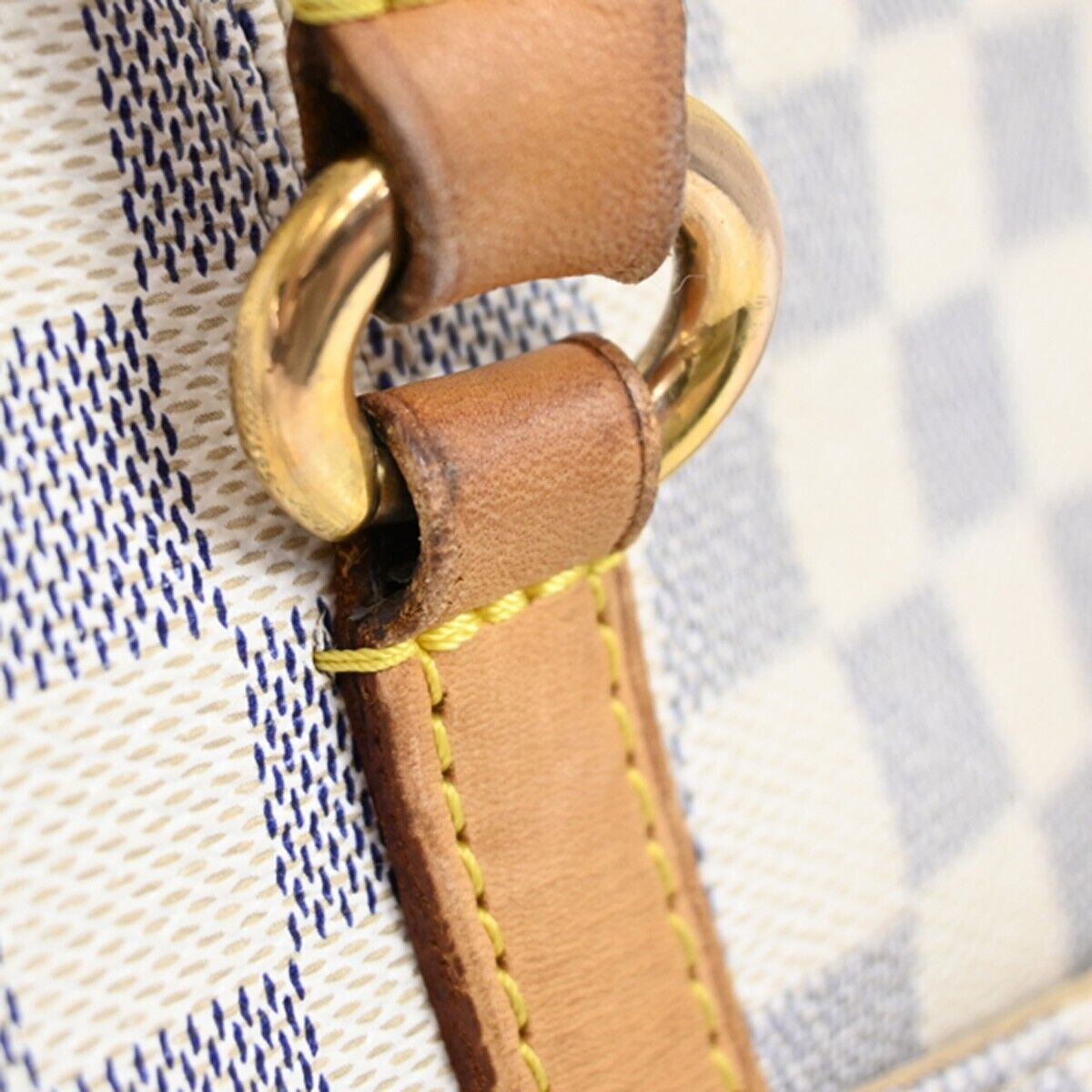 LOUIS VUITTON Totally MM Shoulder Bag Damier Azur Leather White N51262 20FA324