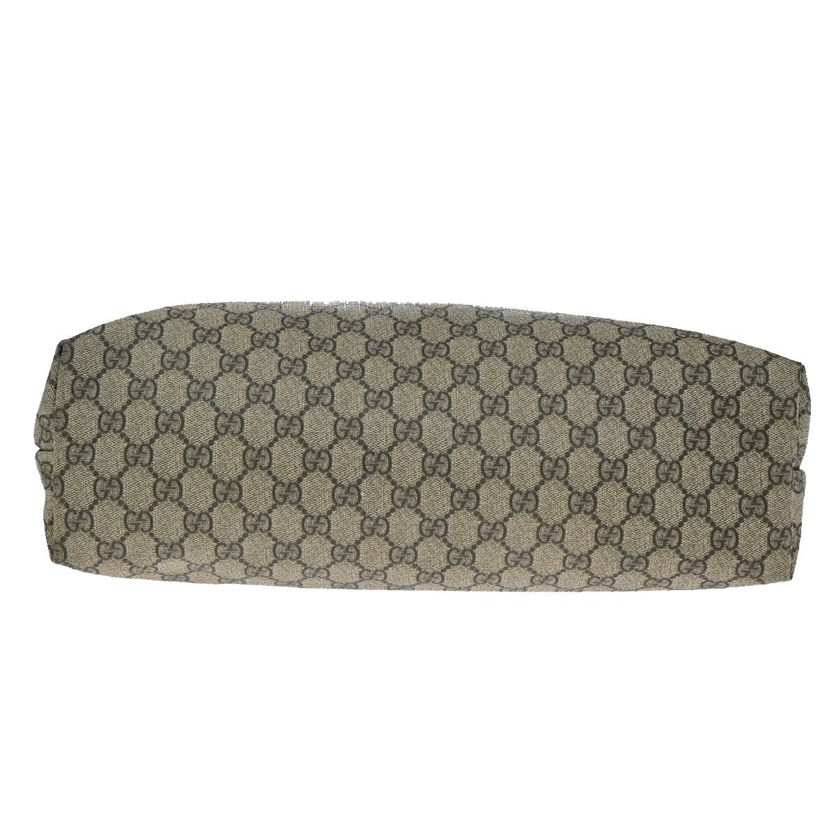 GUCCI Logo GG Pattern Shoulder Tote Bag Supreme Leather Brown White 38EE249