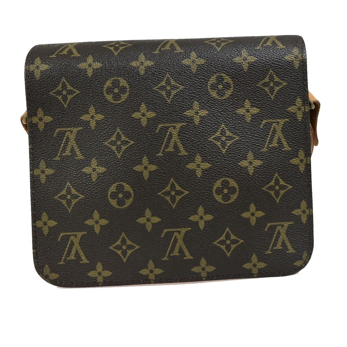 LOUIS VUITTON Cartouchiere MM Shoulder Bag Monogram Leather Brown M51253 85EC880