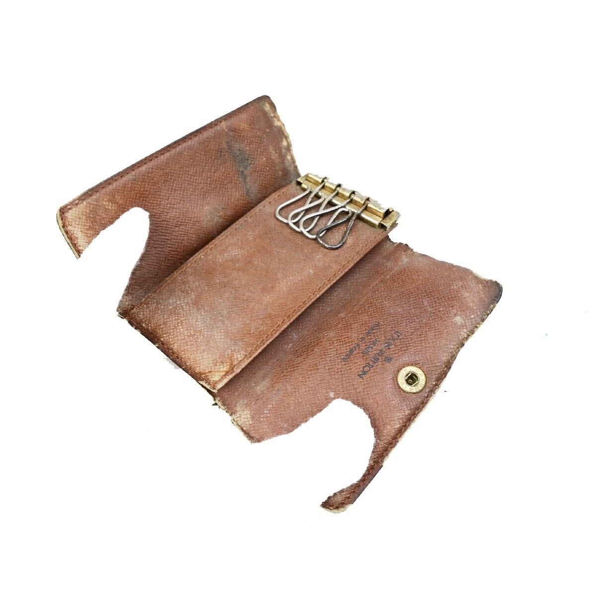 LOUIS VUITTON 3 Set Wallet 6Hooks Key Case Monogram Leather Brown 66KA496