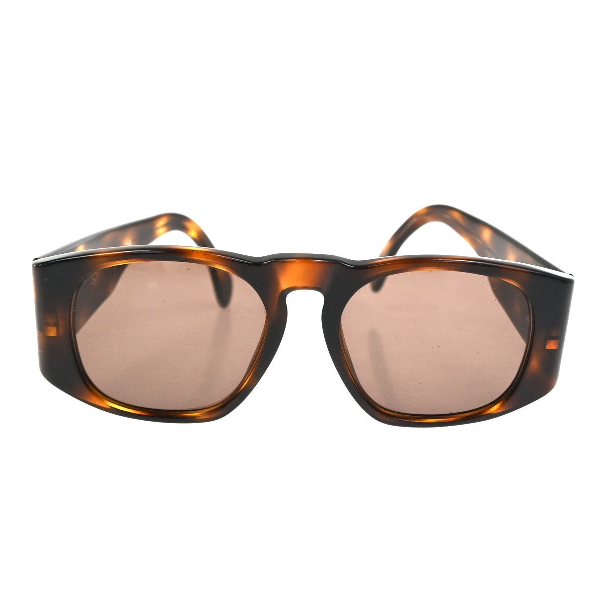 CHANEL CC Logo Sunglasses Eye Wear Plastic Brown GHW 01451 63RL897