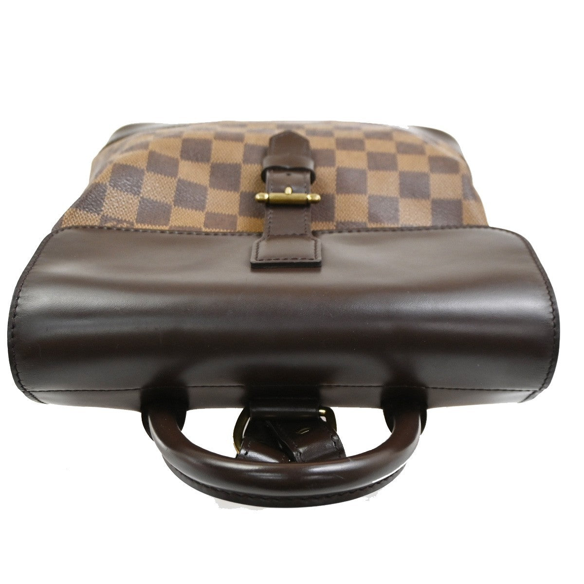 LOUIS VUITTON Logo Soho Backpack Bag Damier Ebene Leather Brown N51132 20SA057