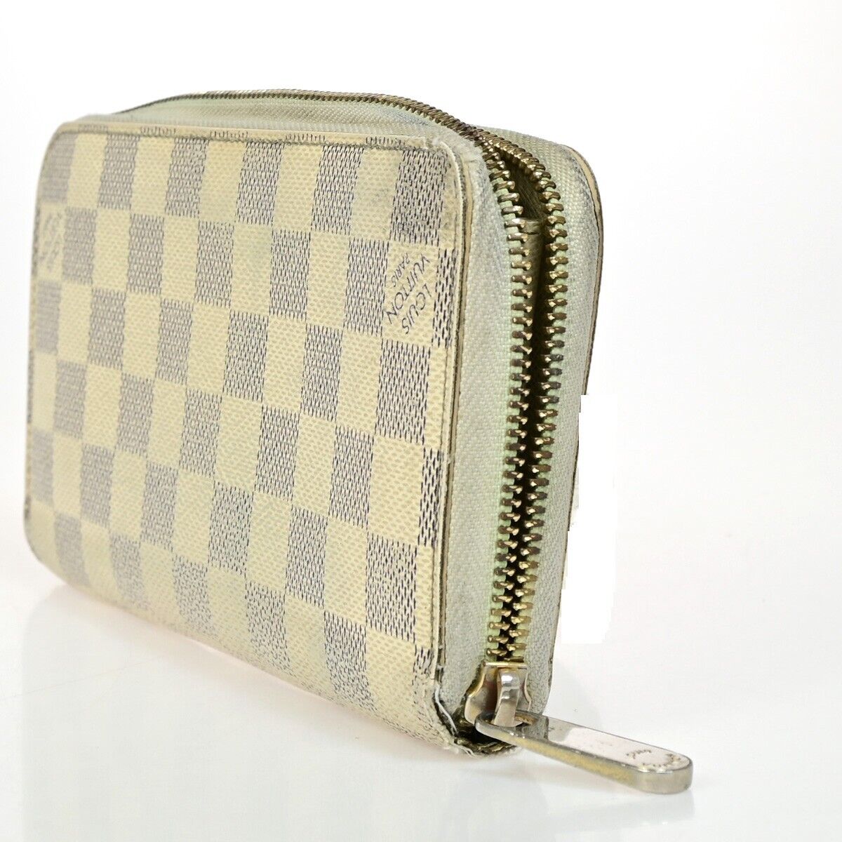 LOUIS VUITTON Zippy Wallet Long Bifold Wallet Damier Azur Leather N60019 02FA761