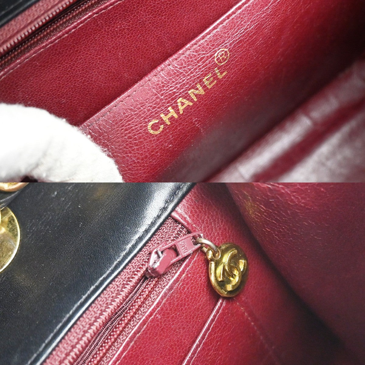 CHANEL CC Logo Maxi Jumbo Matelasse 34 Chain Shoulder Bag Leather Black 806RQ017