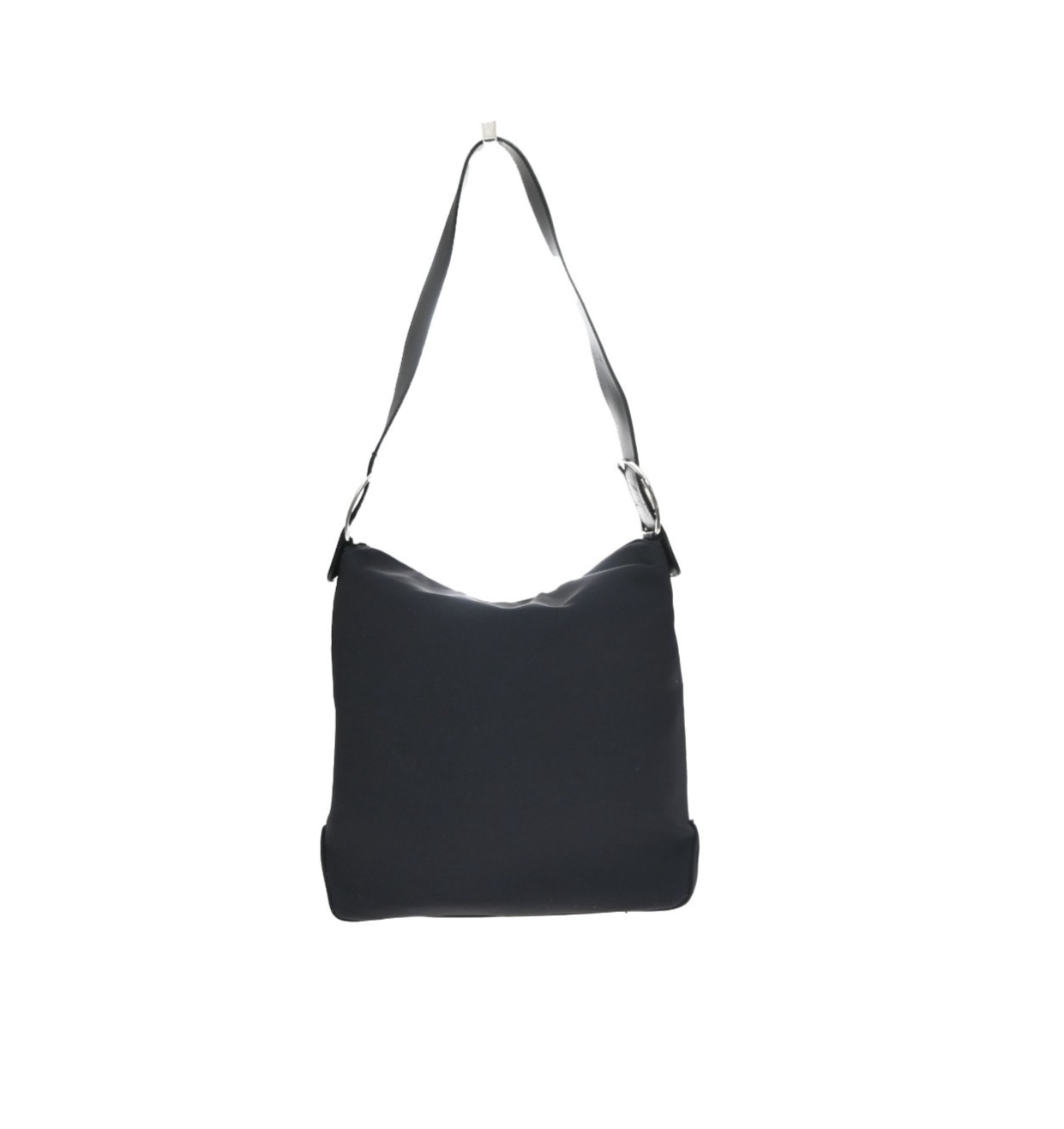 SALVATORE FERRAGAMO Logo Vara Tote Shoulder Bag Nylon Leather Black 67KD068