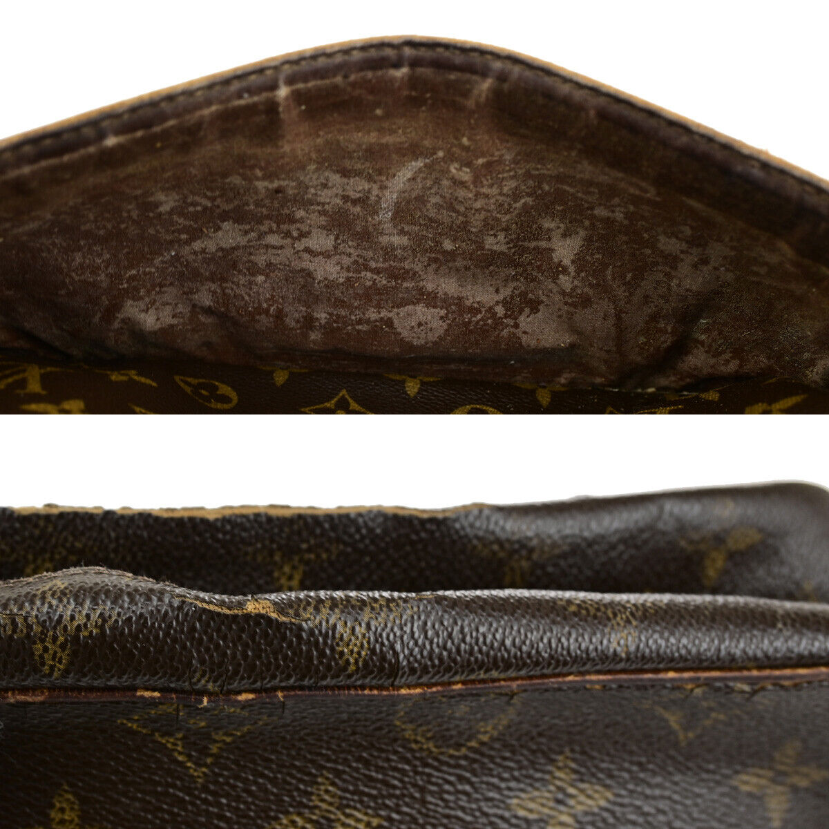 LOUIS VUITTON Compiegne 28 Clutch Hand Bag Monogram Leather Brown M51845 01YG773