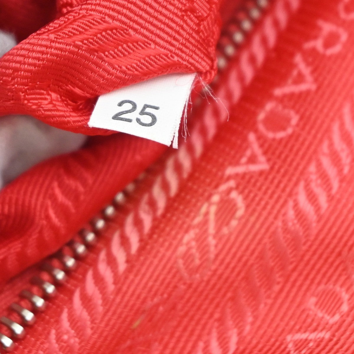 PRADA MILANO Logo Tessuto Hobo Shoulder Hand Bag Nylon Leather Red 70EG354