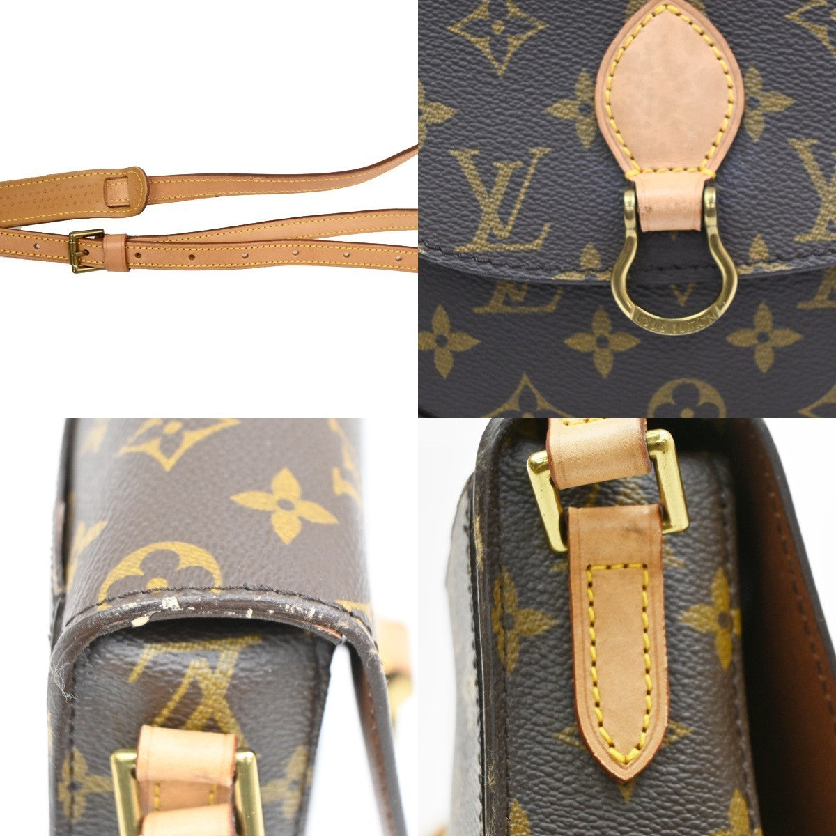 LOUIS VUITTON Mini Saint Cloud Shoulder Bag Monogram Leather BN M51244 72MA036