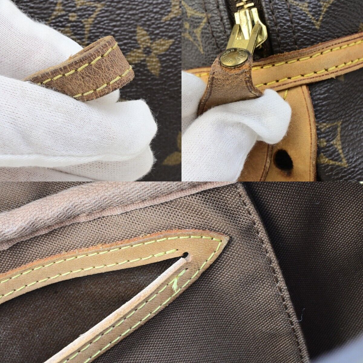 LOUIS VUITTON Montorgueil PM Shoulder Bag Monogram Leather Brown M95565 32ED377
